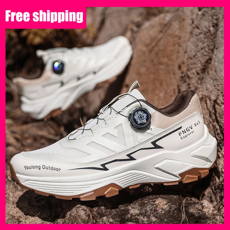 Mens Sneakers Casual Outdoor Anti Slip Shock-absorbing Versatile Off Road Hiking Shoes Comfortable Soft Sole Running Shoes Man