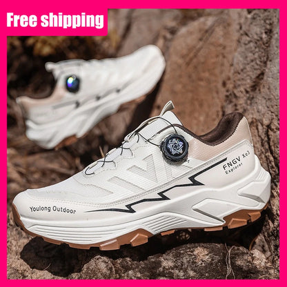 Mens Sneakers Casual Outdoor Anti Slip Shock-absorbing Versatile Off Road Hiking Shoes Comfortable Soft Sole Running Shoes Man