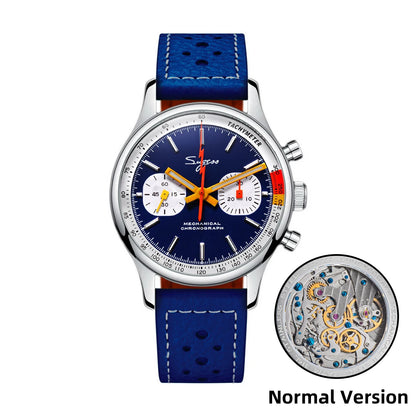 Sugess Chronograph Watch for Man ST19 Swanneck Movement Mechanical Wristwatches Sapphire Crystal Pilot Military Racing Clock New