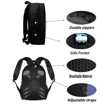 Mochila leve Fortnite Cartoon de 15 polegadas com alças ajustáveis para crianças, saco escolar diário para meninos e meninas dos 5 aos 9 anos
