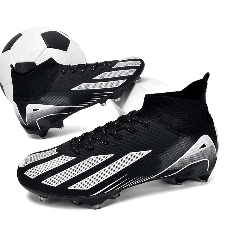 Men New TF Football Boots Sneakers Society Turf Grass Ultralight Male Soccer Shoes Comfortable Ankle Football Shoes Futsal Fast