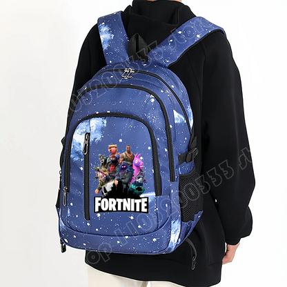 Fortnite Starry Sky Backpack Large Capacity Waterproof Laptop Bag Game Character Print Student Pack Boy Girl Back to School Bag