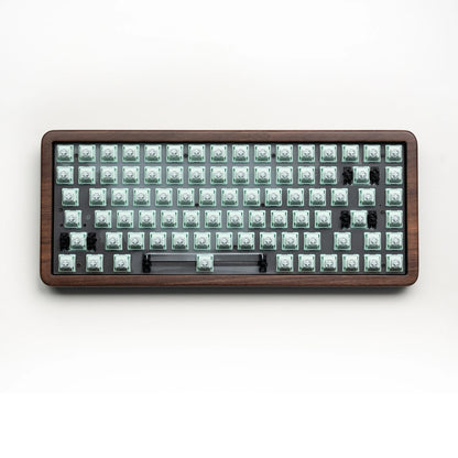 Teclado Gaming Mecânico em Madeira Womier WD75 QMK/VIA 8000mAh Tri-Mode Sem Fios, Personalizável, RGB e Hot Swappable