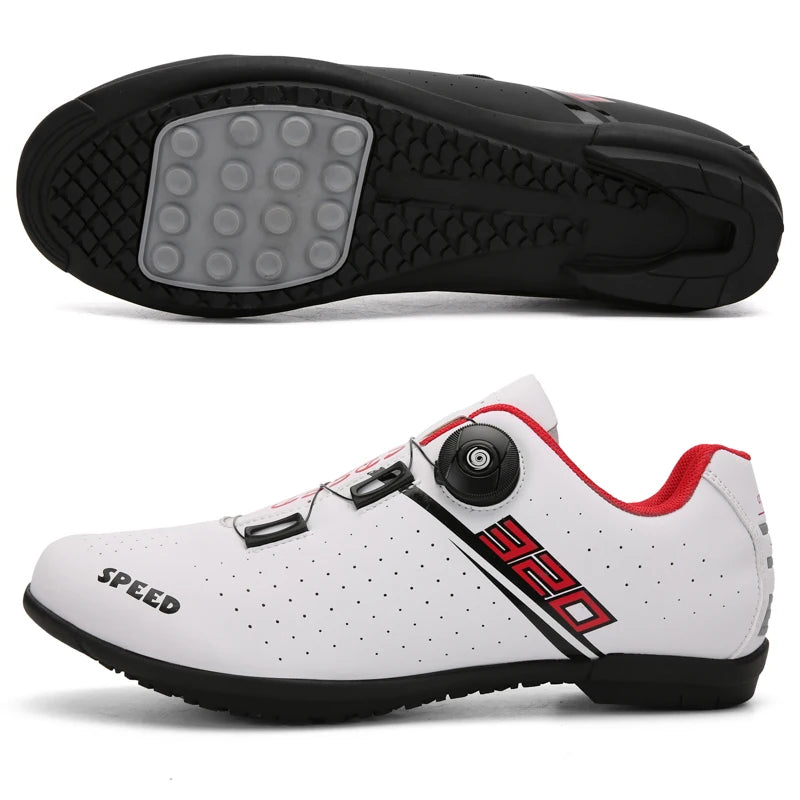 New Cycling Shoes Men's Self-locking Racing Road Cycling Sports Shoes Lockless Training Shoes Women's SPD Cleats Cycling Shoes