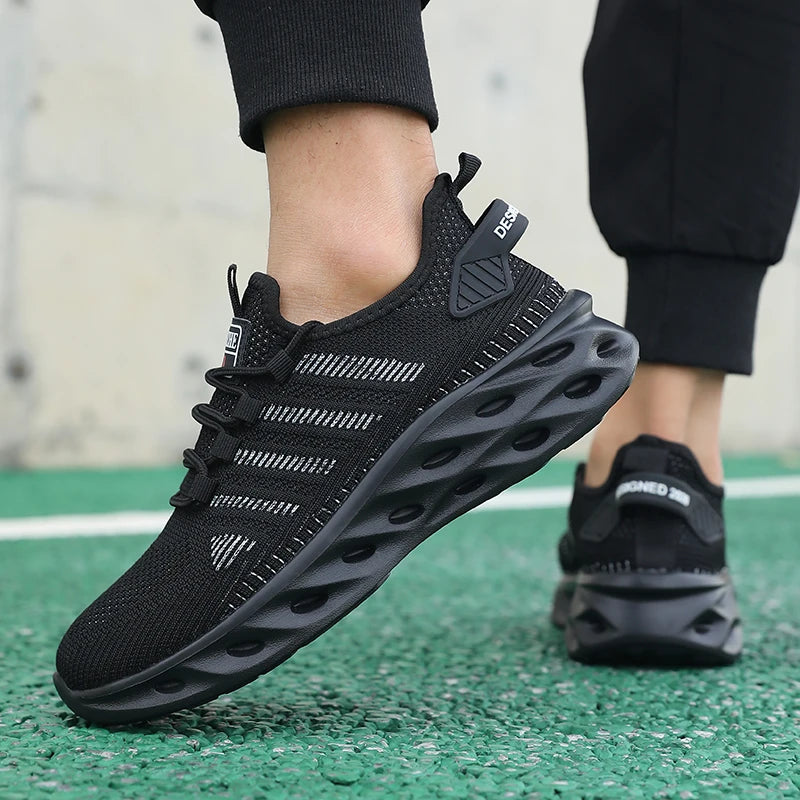 Men Shoes Comfortable Unisex Sneakers Breathable Couple Running Shoes Women Tennis Sports Shoe Size 37-47 Yellow Walking Sneaker
