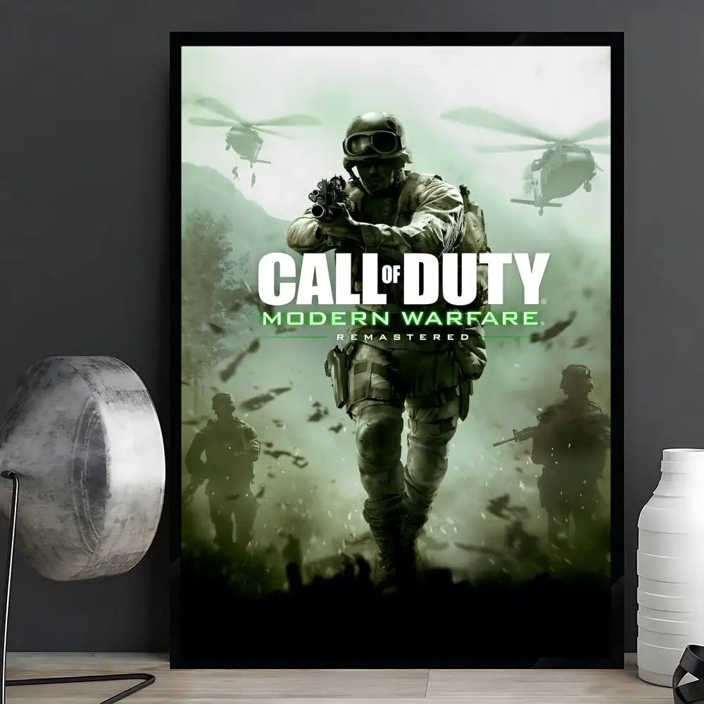 game Call of Duty Poster Posters Anime Room Decor Decoration Movie Backpack Wall Interior Music Wall Art