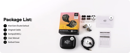 Linsoul Kiwi Ears Étude HiFi IEM Earphones Beryllium DD + 3BA Hybrid Wired Earbuds with KVT Vibration Transducer Precision Tuning