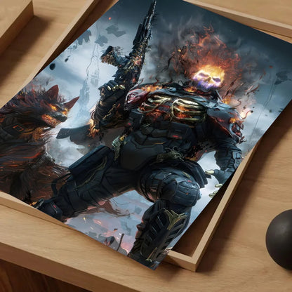 COD Call Of Duty G-Ghosts Poster Self-adhesive Art Waterproof Paper Sticker Coffee House Bar Room Wall Decor