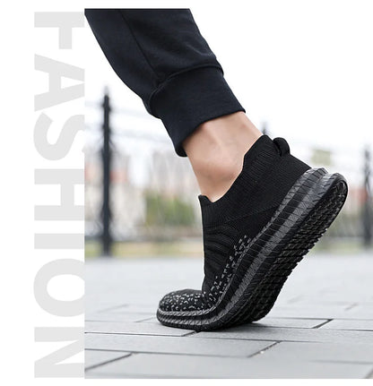 Buty męskie Oddychające męskie trampki Wygodne buty do biegania Tenisowe buty outdoorowe Buty wsuwane do chodzenia Buty do joggingu typu skarpeta
