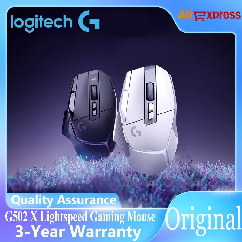 Rato gaming sem fios Logitech G502 X Lightspeed com switches híbridos ótico-mecânicos LIGHTFORCE, sensor gaming HERO 25K compatível, novo