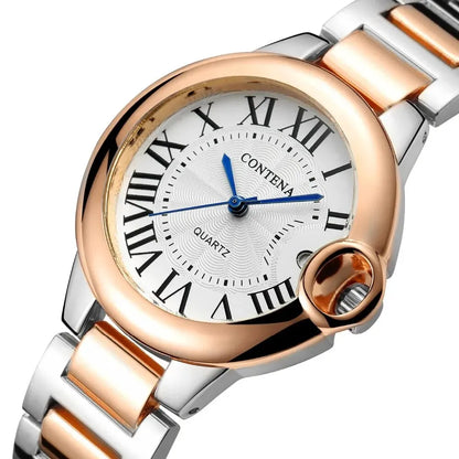 New Brand Luxury Stainless Steel Men and Women Luxury Atmosphere Quartz Watches Fashion Blue Balloon Women Date Watch Suit