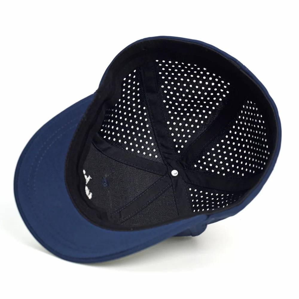 Șapcă de baseball cu plasă, bor scurt, spate închis, pentru bărbați și femei, respirabilă, cu închidere cu capsă, ajustabilă, stil „dad hat”, în culori uni, stil „trucker”