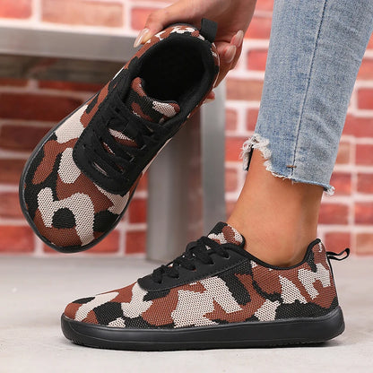 Camouflage Women's Shoes WideToe Breathable Mesh Comfortable Flat Bottom Barefoot Shoes New Soft Sole Chaussure De Mens Sneakers