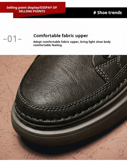 Classic Men's Sneakers Platform Slip on Casual Shoes for Men Leather Sneakers New Comfort Flat Shoes Spring Men's Loafers Shoes