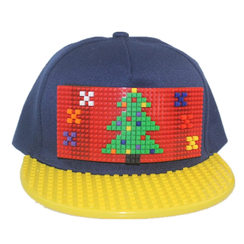 Crtani patchwork bejzbol kape, uradi-sam blokovi, snapback kape, hip hop kape za muškarce i žene, odvojivi pikseli, kape za tatu, dječje kape, kape za odrasle