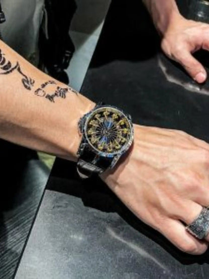 Luxurious and Elegant Men's Watch, Twelve Knights of the Round Table Watch, Wormhole Concept Non-Mechanical Watch for Men, Niche Brand Men's Watch, Casual Style Fashion Accessory, the Best Gift for Him