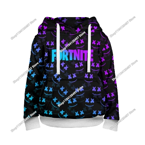 Sweatshirts com Capuz Fortnite 2025 Novas com Impressão 3D para Homem, Hoodie Harajuku de Manga Comprida, Sweatshirt Oversized Unissexo para Cosplay