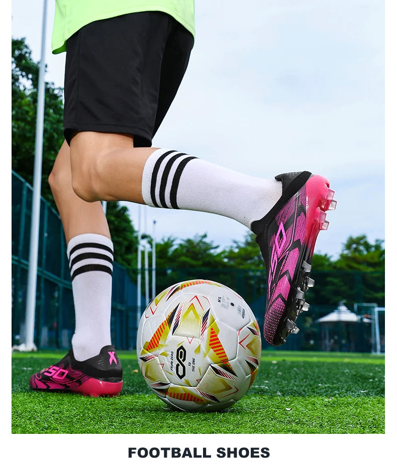 New Men Football Boots Non-Slip Boys Soccer Shoes Grass Cleats High-quality Match Sneakers Hot-selling Outdoor High-top Light