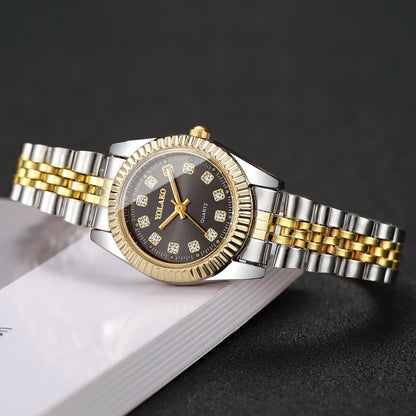 Luxury Men Business Watches Fashion Rhinestone Steel Calendar Quartz Watch Reloj Hombre Clock Gift（Without Box）