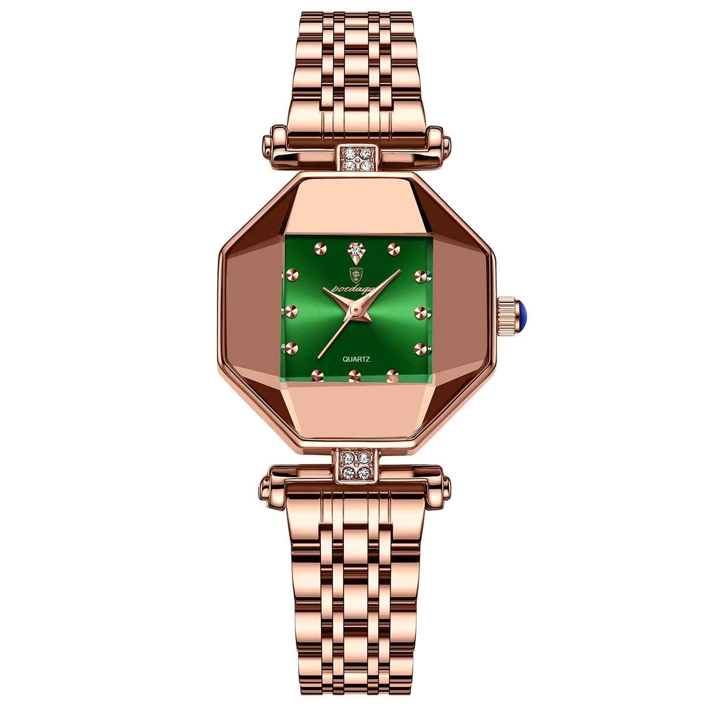 POEDAGAR Luxury Brand Women Watch Stainless Stain Waterproof Quartz Watches For Woman Fashion Simple Rose Gold Ladies Watch Gift