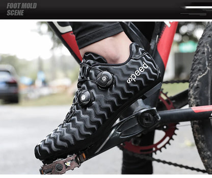 New Cycling Shoes Men's Self-locking Racing Road Cycling Sports Shoes Lockless Training Shoes Women's SPD Cleats Cycling Shoes