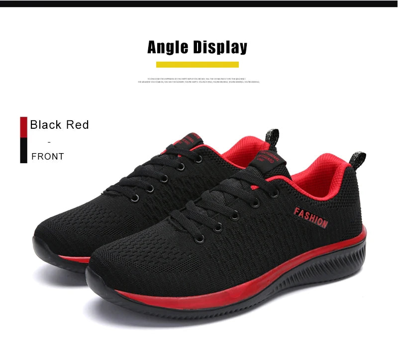 Men Women Knit Sneakers Breathable Athletic Running Walking Gym Shoes