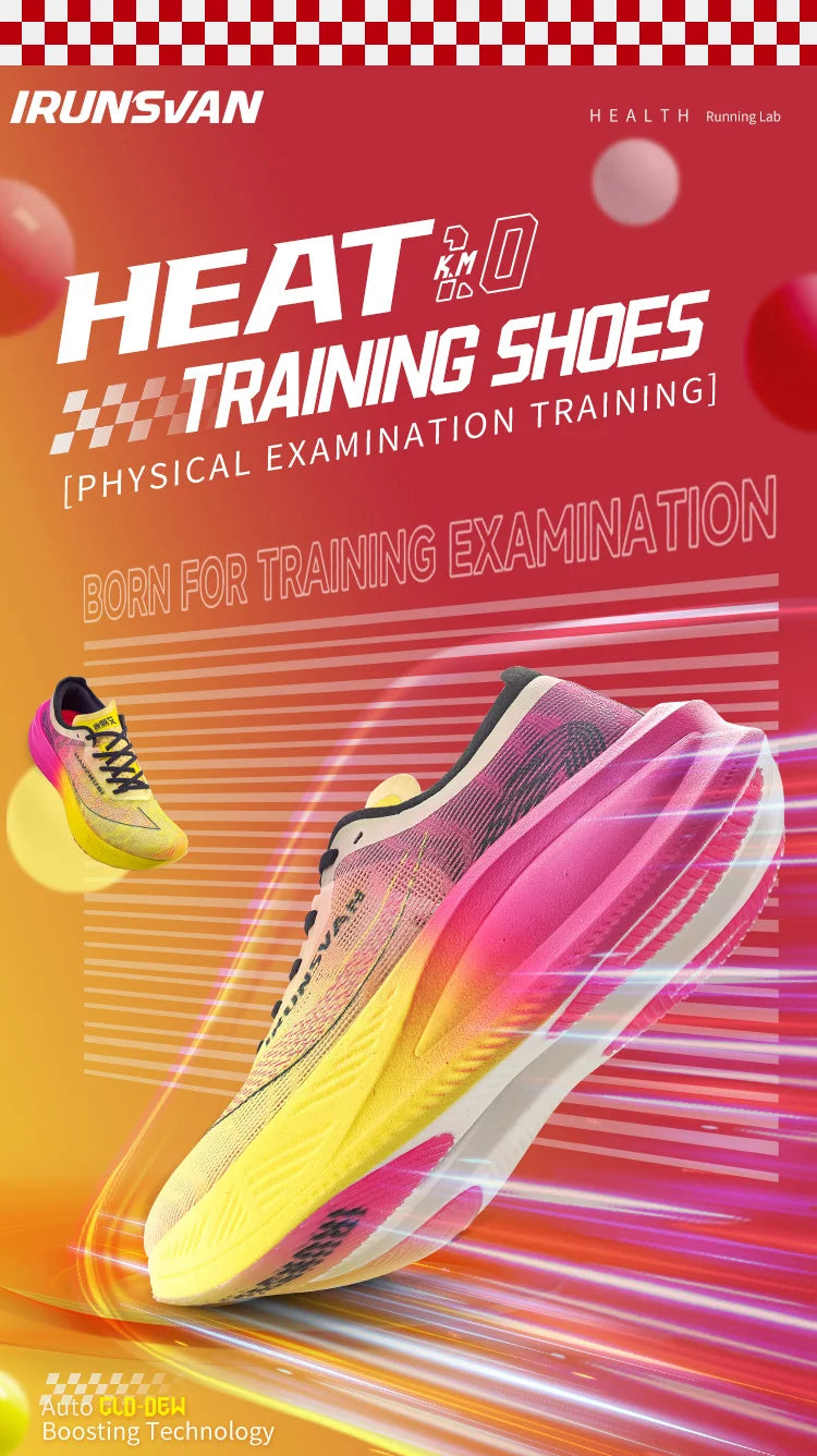 IRUNSVAN Nylon Carbon Plate Professional Marathon Running Shoes for Men Lightweight Cushioning Training Outdoor Sneakers for Women