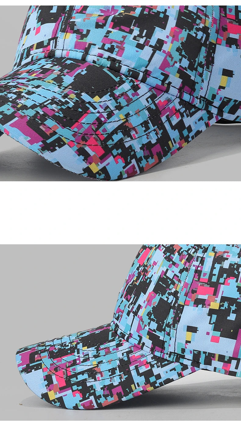 Sommar-graffiti-lysande basebollkeps, unisex, utomhus-solskyddskeps, modekeps, sportkeps, avslappnad keps med duckbill-form