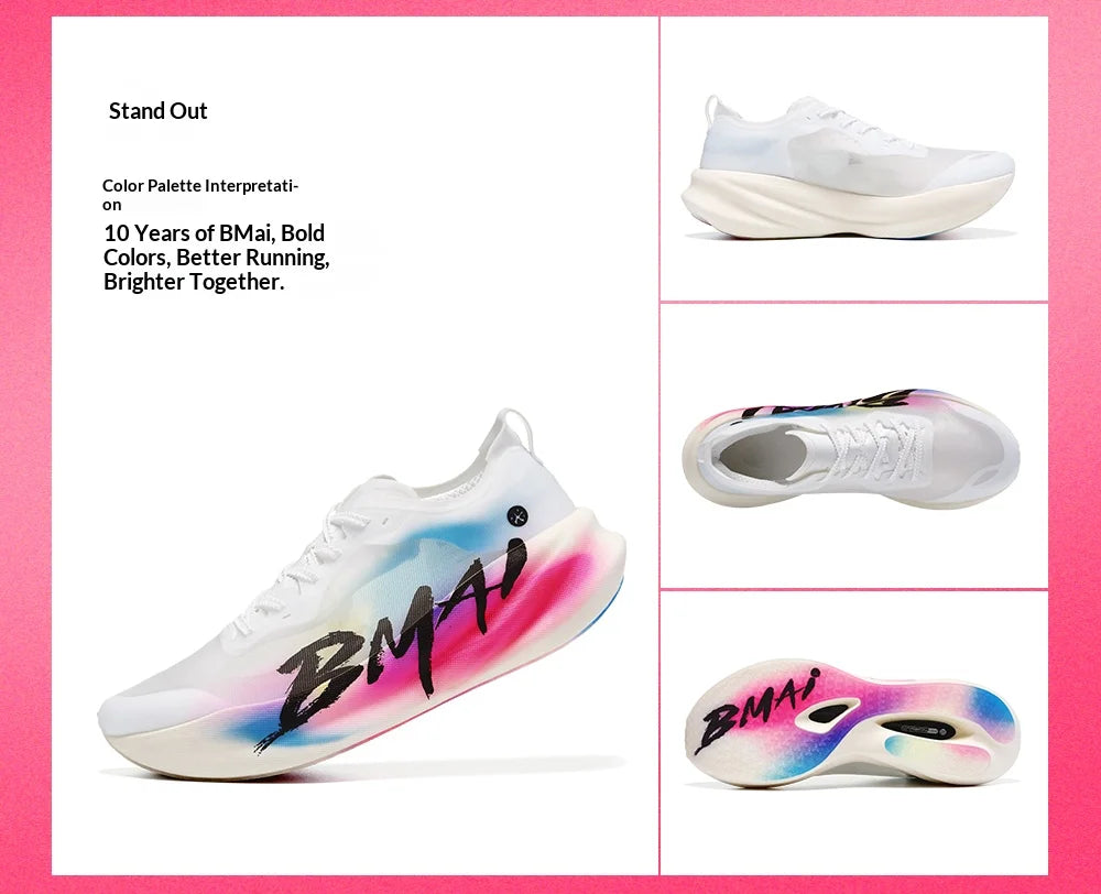 BMAI 42km Marathon Running Shoes Men Women Luxury Carbon Plate Trainers for Woman Cushion Sneakers Breathable Men's Sports Shoes