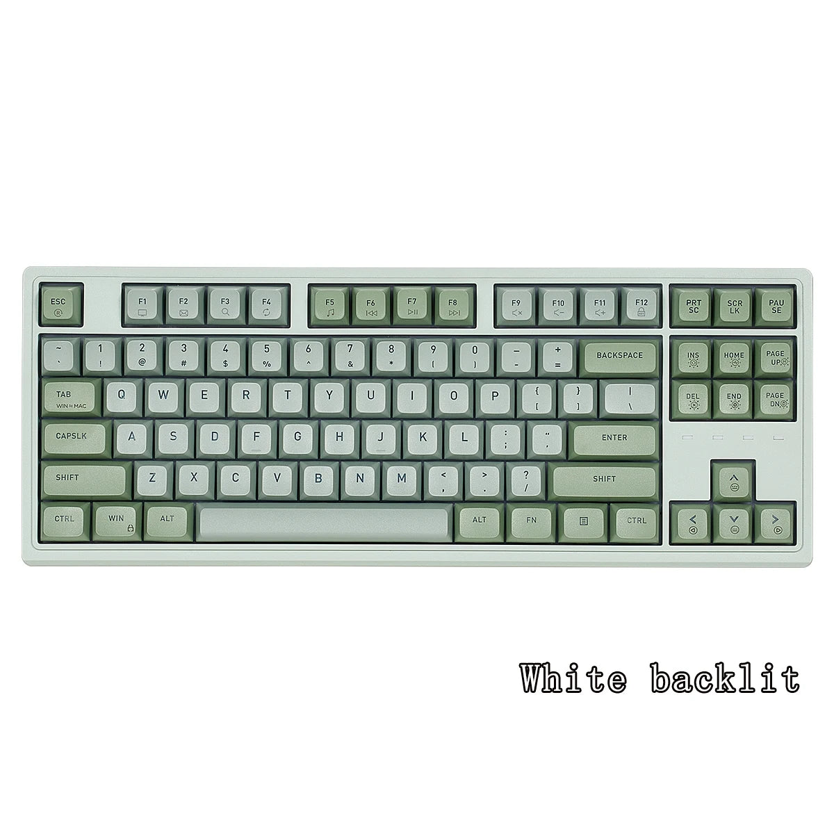 HEXGEARS M2 Mechanical Keyboard 87 Key Hot Swap PBT Gasket Structure White Backlit Macro Defined Gaming Mechanical Keyboard
