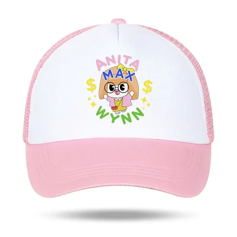 Trendy Anita Max Wynn Foam Trucker Hat Trendy Cute Mesh Snapback Caps Boy Girl Daily Sun Beach Fisherman Cap Female Summer Cap