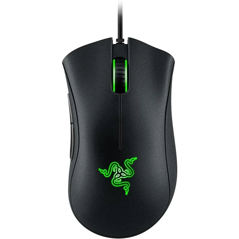 Rato Gaming Razer Original com Fio, Sensor Óptico 6400 DPI, Rato Gaming para Portátil, Rato Óptico de Alta Velocidade