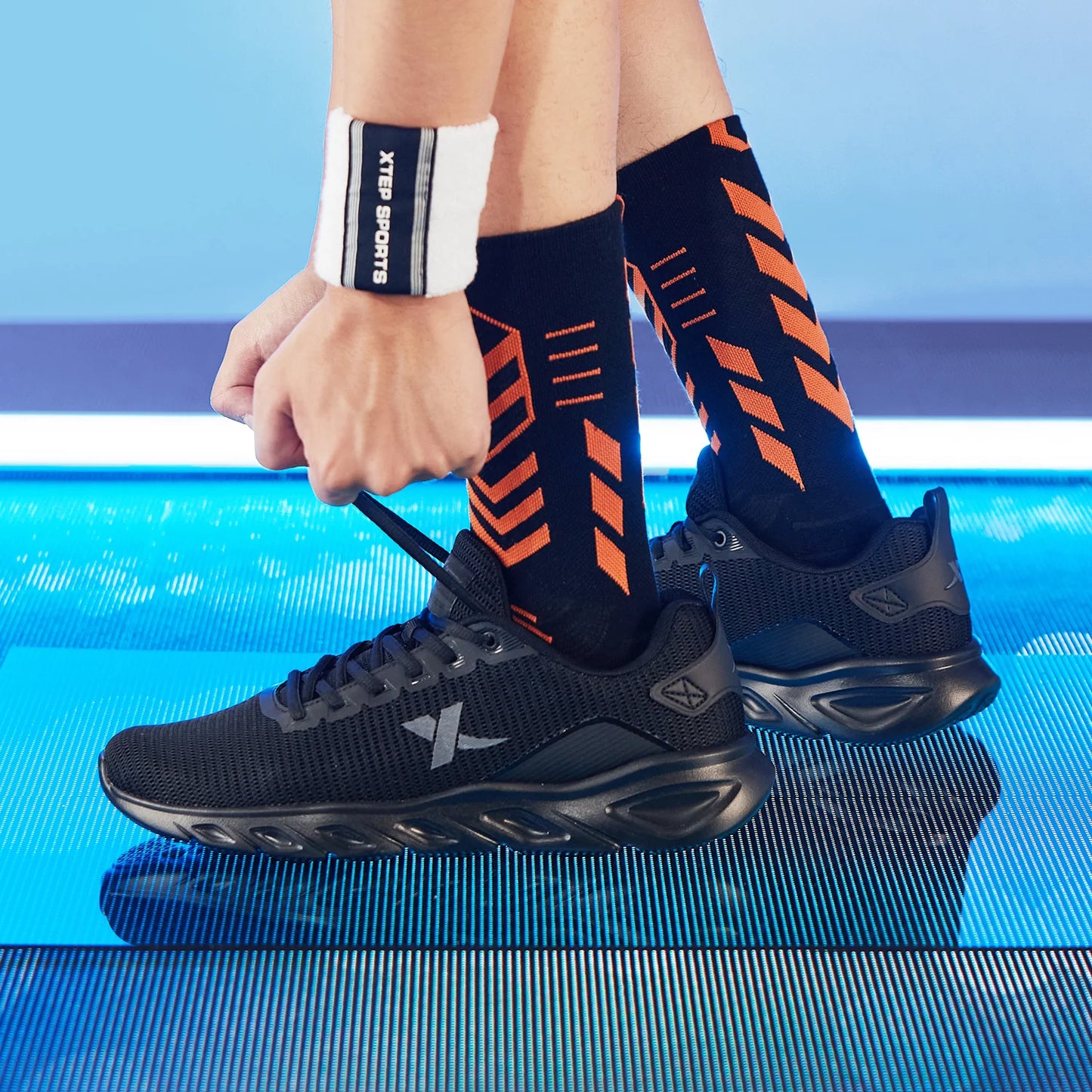 Xtep Running Shoes for Men 2025 Spring Sweat-Absorbing Sports Shoes Wear-Resistant Stability Sporty Sports Sneakers 880119115131