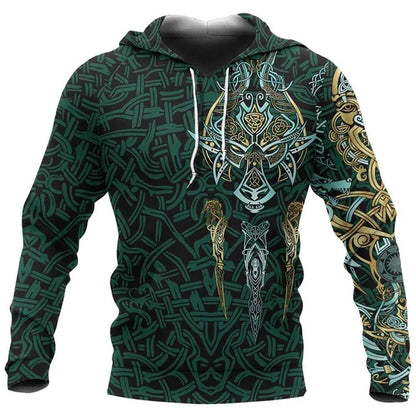2024 Mens Hoodies Eagle Tattoo Pattern Vikings 3D Printed Fashion Casual Harajuku Hip Hop Autumn And Winter Oversized Sudaderas, produit gaming premium Fraquane