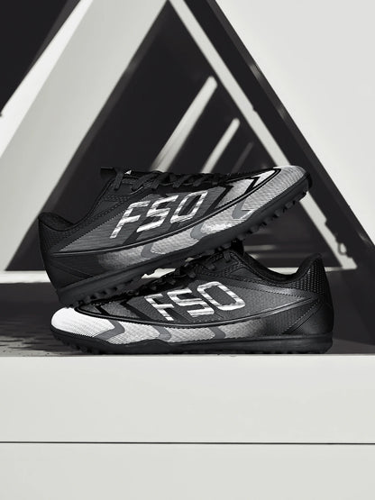 Breathable TF Soccer Shoes Men Women Kids PU+Fabric Non-Slip Wear-Resistant Rubber Sole Training Shoes