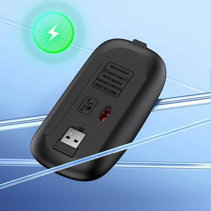 JOMAA Bluetooth & 2.4G USB Keyboard and Mouse Set for Laptop Computer iPad Rechargeable Wireless Keyboard and Mouse Combo Silent