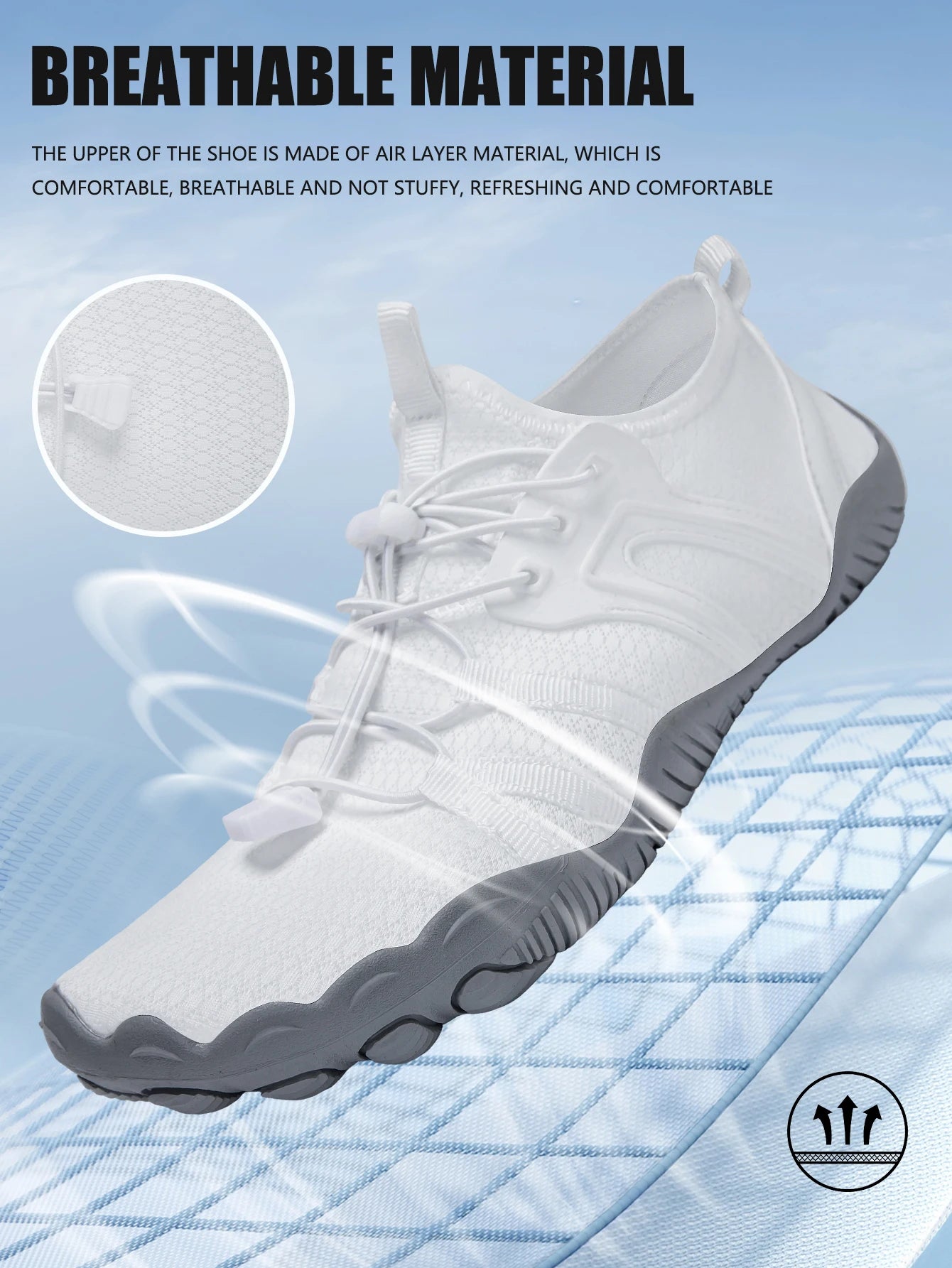 Summer Unisex Swimming Shoes Outdoor Beach Sandals Water Sports Five-Finger Upstream Shoes Quick-Drying And Non-Slip