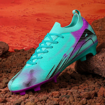 New Men Football Boots Match Soccer Shoes FG Ultralight Drop Shipping Training Shoes Cleats Outdoor Soccer Non-Slip Long Spikes