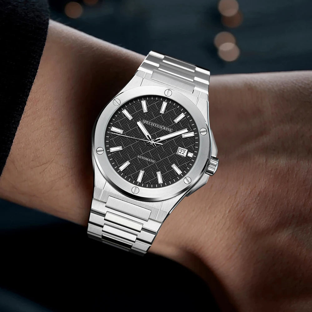 Relógio Masculino Specht&Sohne 2025 Novo 38MM Automático, Movimento Japonês Miyota 8215, Aço, Vidro de Safira, Reloj Homb Impermeável