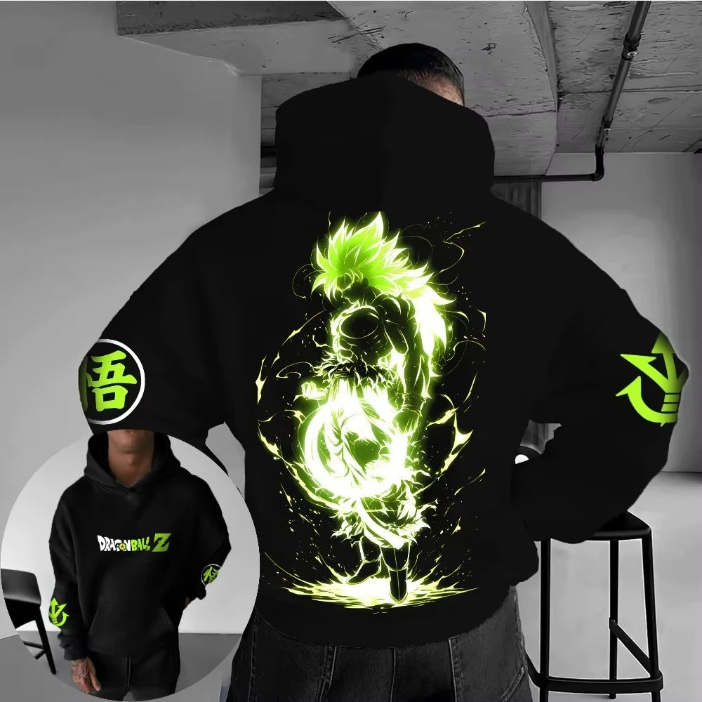 Dragon Broli Genuine Joint Men's Pullover 2025 Autumn and Winter New Loose Casual Gym Sports American Hip Hop Sweater Top