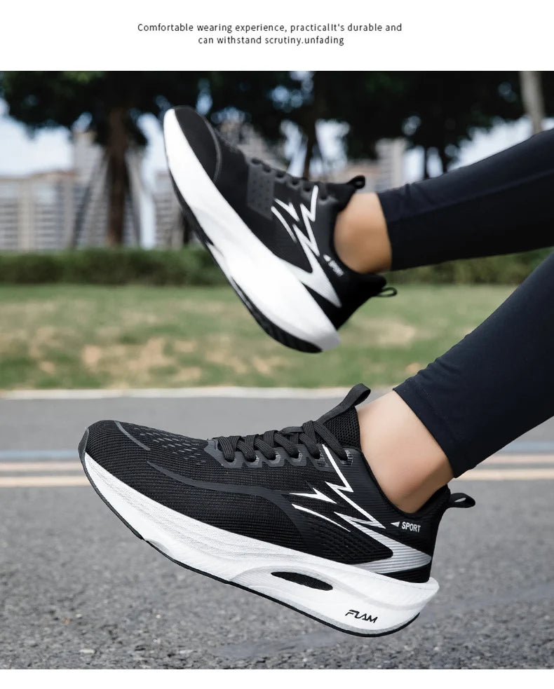 Men Sports Running Shoes Marathon Air Cushion Breathable Lightweight Comfortable Women Outdoor Athletic Sneakers Jogging Tenis