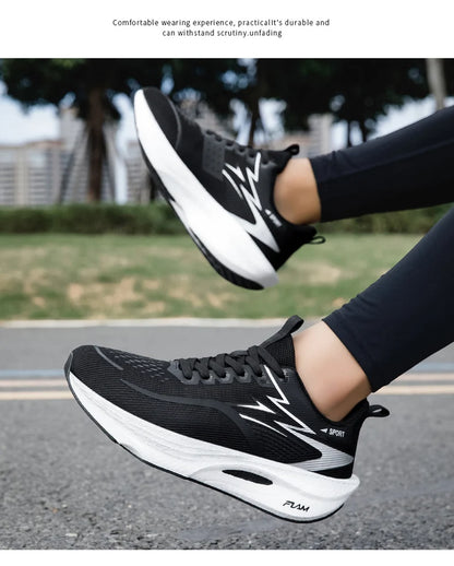 Men Sports Running Shoes Marathon Air Cushion Breathable Lightweight Comfortable Women Outdoor Athletic Sneakers Jogging Tenis