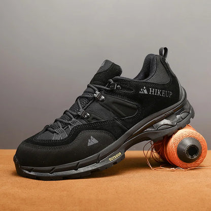 HIKEUP Non-slip Wear Resistant Outdoor Hiking Shoes Breathable Splashproof Climbing Men Sneaker Trekking Tourism Mountain Shoes