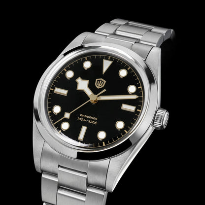 Watchdives WD1016 V3 Watch 37mm VH31 Sweep Quartz Movemet Stainless Steel Watch Waterproof Luminous Sapphire Men Wristwatch