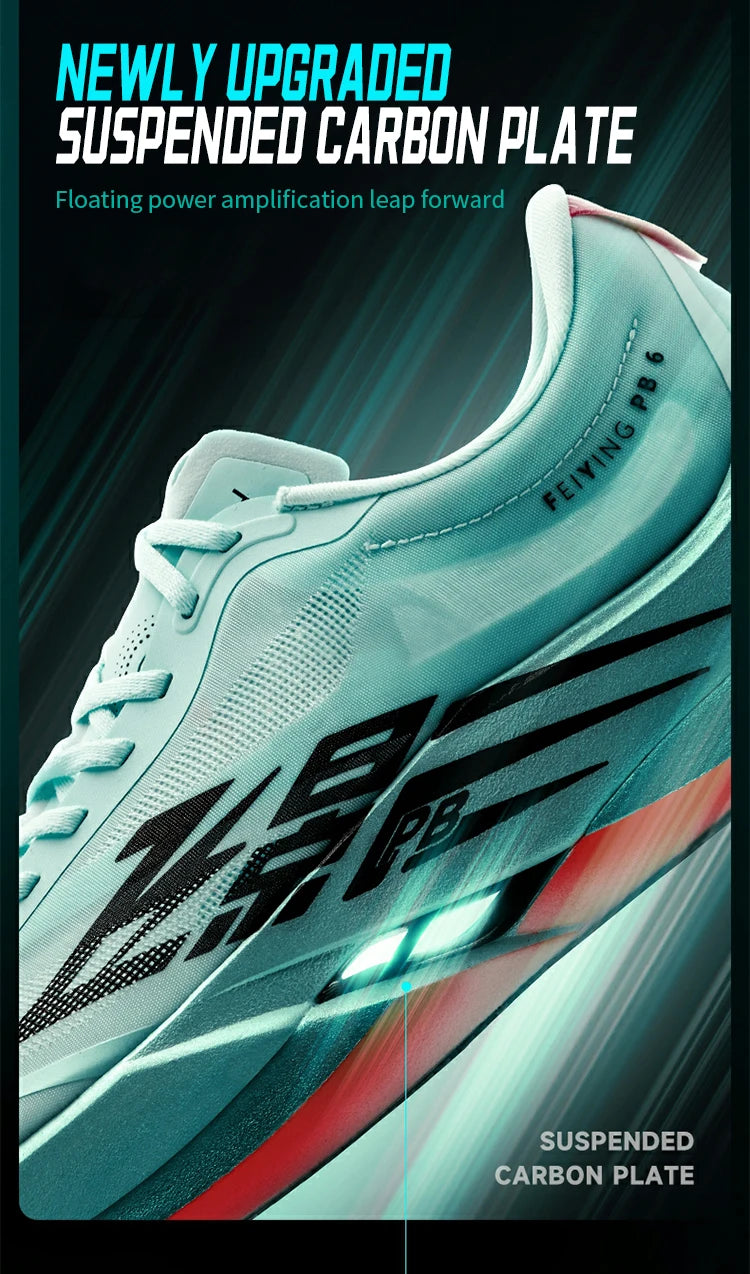 QIAODAN Feiying PB6.0 Men's Marathon Racing Running Shoes Full Palm Carbon Plate Sneakers Lightweight Sports Shoes QDB023261299