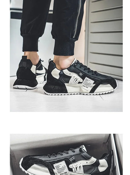 Men Luxury Sneakers Sports Shoes Moccasins Chunky Men Casual Sneakers Comfortable Breathable Trend Designed Personality Shoes