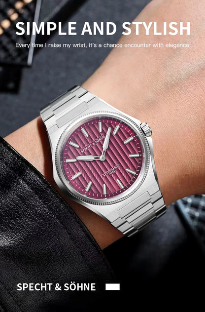 Dropshipping 2025 Hot Selling Products Wristwatches For Men Specht & Söhne Ultrathin Male Green Sports Watches 100M Waterproof