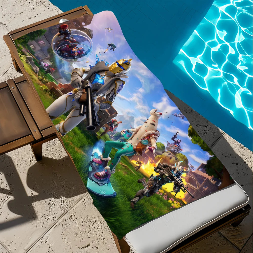 game art funny F-Fortnite Towel soft Beach Towels Trip swim Pool bathing Towel Gym Spa home Decor Gift Holiday