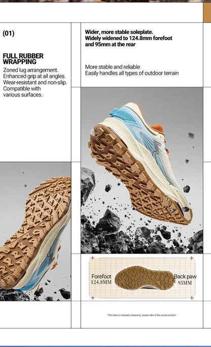 361 Degrees WUXIA 2.0 Lightweight Soft Airy Rebound Cushioning Non-Slip Outdoor Hiking Versatile Sneaker Male 672542201