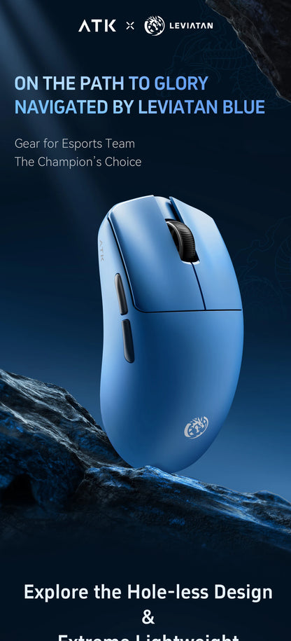 Rato Gaming Sem Fios ATK BlazingSky F1 Extreme PAW3950 Ultra Dual-Mode 8000Hz, 35g, Leve, para E-sports FPS